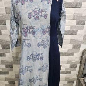 Navy Blue Kurti