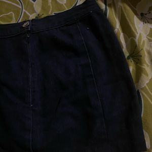 Black Denim Skirt For Girls (13-17y)