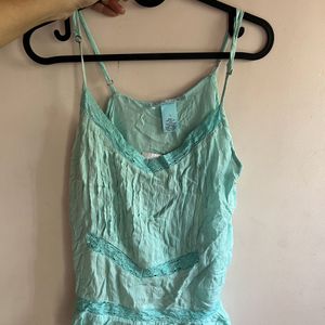 Blue Spaghetti Strap Top