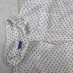 White Shirt With Polka Dots