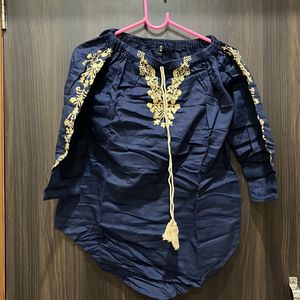 Embroided Cape Top