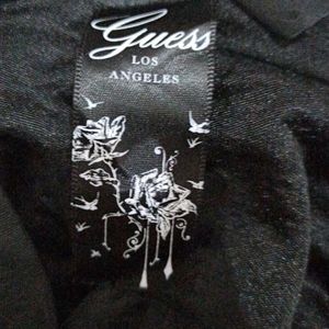 Guess Black ruched Y2k Top