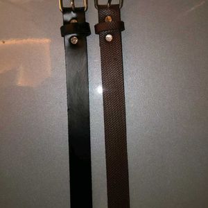 Combo Belts Brown And Black