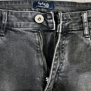 SPLASH DISTRESSED CHARCOAL JEANS SIZE 32