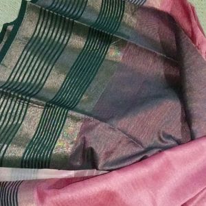 Saree With Running Blouse