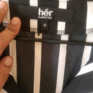 Black Stripped Shirt For Women