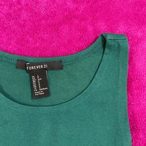 FOREVER 21 Dark Green Crop Top