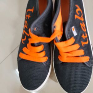 Black Orange Sporty Shoes, Attractive Look