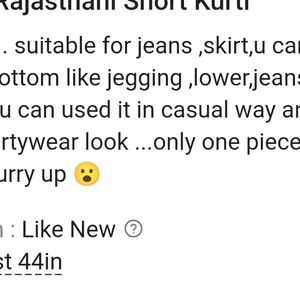 Unique Rajasthaani Short Kurti