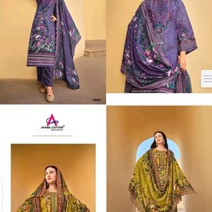 Unstitched Cotton Karachi Pakistani Print Suits