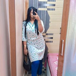 V Neck Kurti