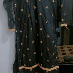 Black And Brown Salwar Suit