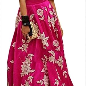 Girl's Full Stitched Designer Silk Lehenga Choli