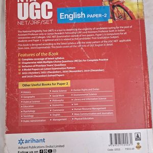 UGC NET English Literature Book PAPER 2 by ARIHANT