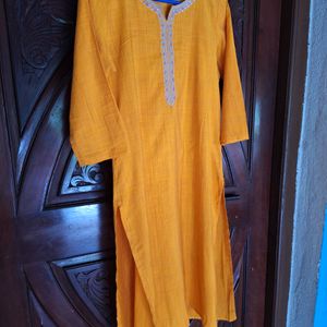 Mango Color Kurta