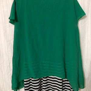 Green Women Short Sleeves Top