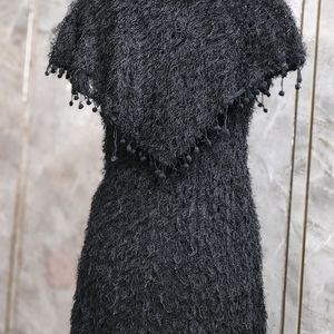 Black Furry Dress 👗