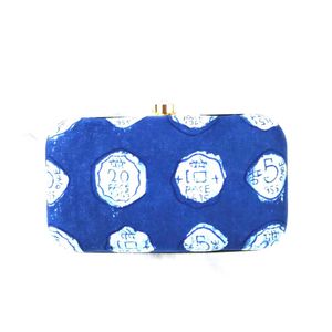 Brand new Fabric printed clutch