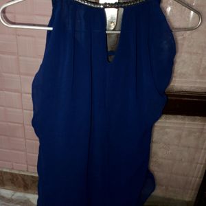 Blue Style Back Stylish Top