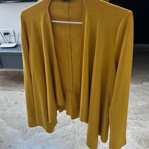 ZARA Suede Mustard Shrug