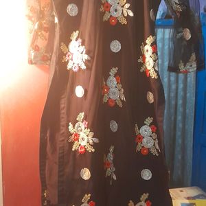 Black Net Kurti