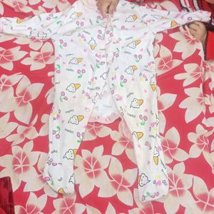 Romper For Beby Girls Casual Pure Cotton Printed