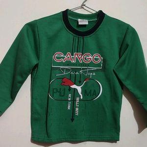 Green Winter T-shirt For Baby Boy 3 - 4 Year