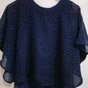 Navy Blue Top For Girls