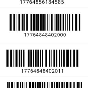 SELLERS BAR CODE 24 ON SHEET Paper No Sticker