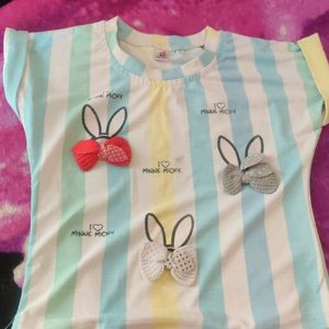 Baby Frock And Top & Skart For 1-2 Yrs