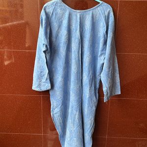 Pure Cotton Blue Kurti In 5xl