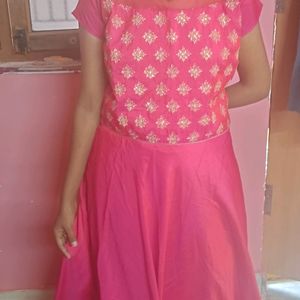 Pink Long Frock