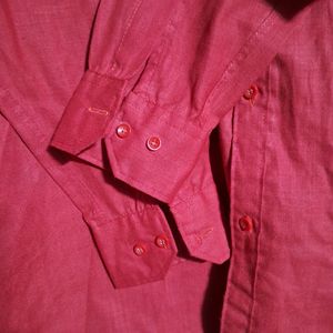 Mens Shirt Red Colour Full Sleeves