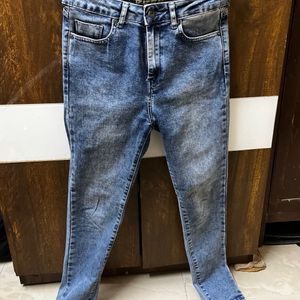 Washed Pattern Jeans