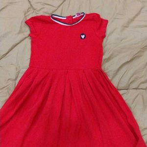 Red Cotton Frock