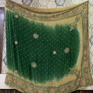 Green Exclusive Wedding Saree