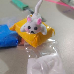 Cat Clay Keychain