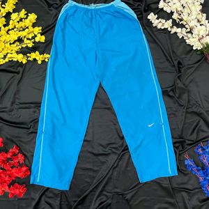 Nike sky blue cotton trackpants