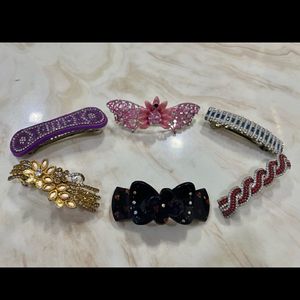 Set Of 6 Clutchers & Hairclips