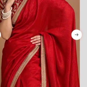 Splendid Dark Red Saree Pre Draped