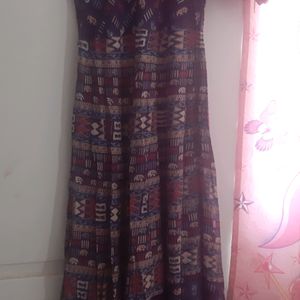 Handloom Ethnic Long Flared Dress/gown