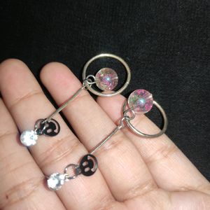 Long Earrings With Crystal Ball