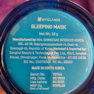 MyGlamm Hydrating Sleeping Mask