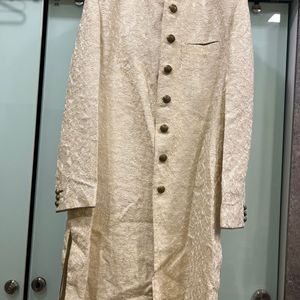 Chikankari Sherwani Wid Pant Of KORA Brand