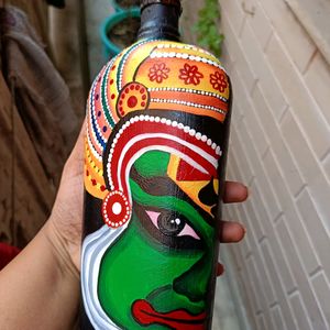 Handpainted Kathakali Bottle Art