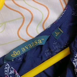 Avaasa Navy Blue Kurti