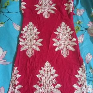 Magenta Pink Tie Knot Kurti