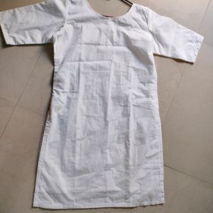 Plain White Kurti