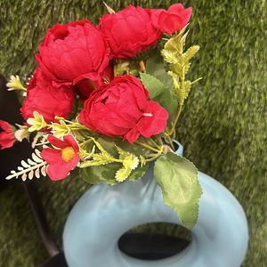 Artificial Flower With Plastic Pot