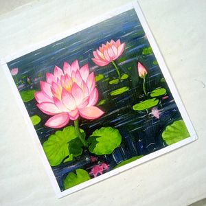 Lotus Painting Flower Kamal Ful